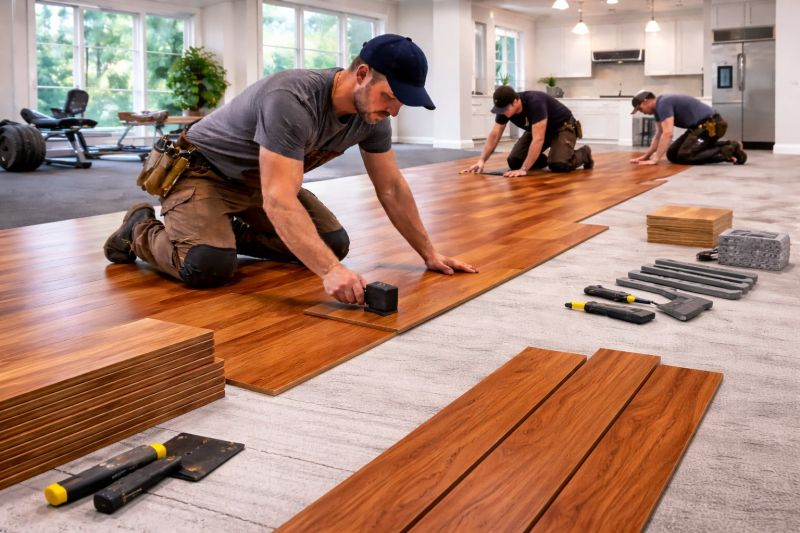 Cherry Floor Installation in Melissa, TX
