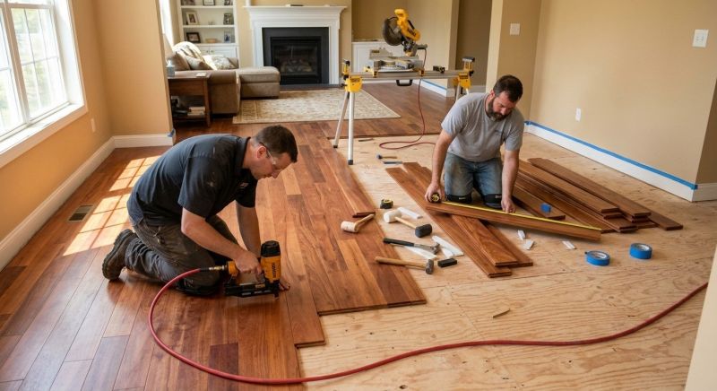 Cherry Floor Installation in Wylie, TX