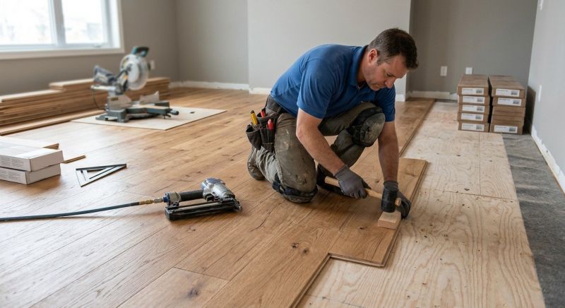 Dark Wood Floor Installation in Mckinney, TX