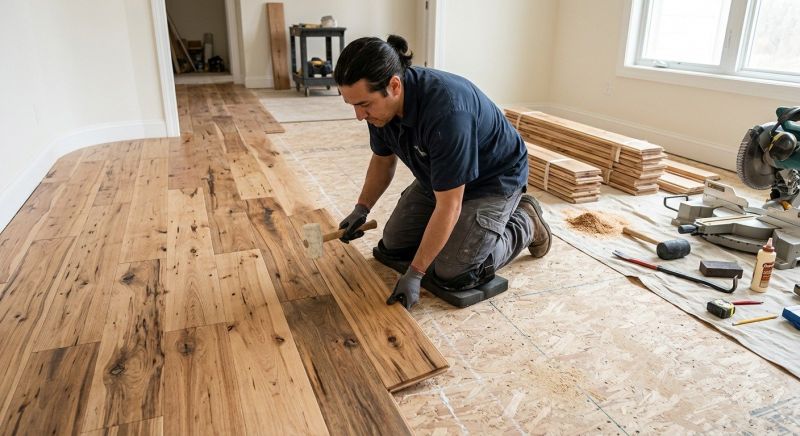 Hickory Floor Installation in Mckinney, TX