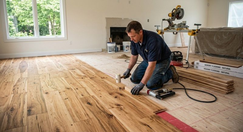 Hickory Floor Installation in Mckinney, TX