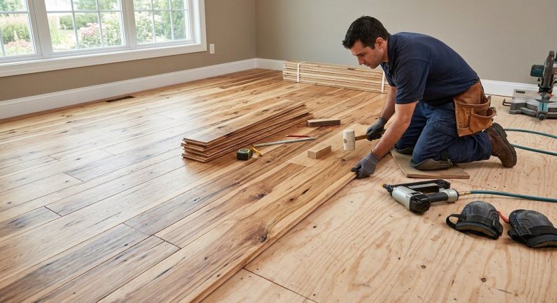 Hickory Floor Installation in Mckinney, TX