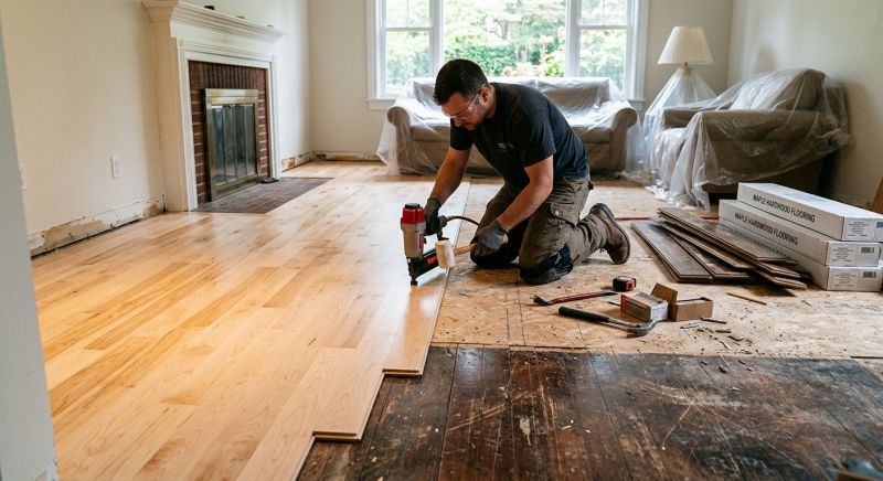 Maple Flooring Installation in Plano, TX