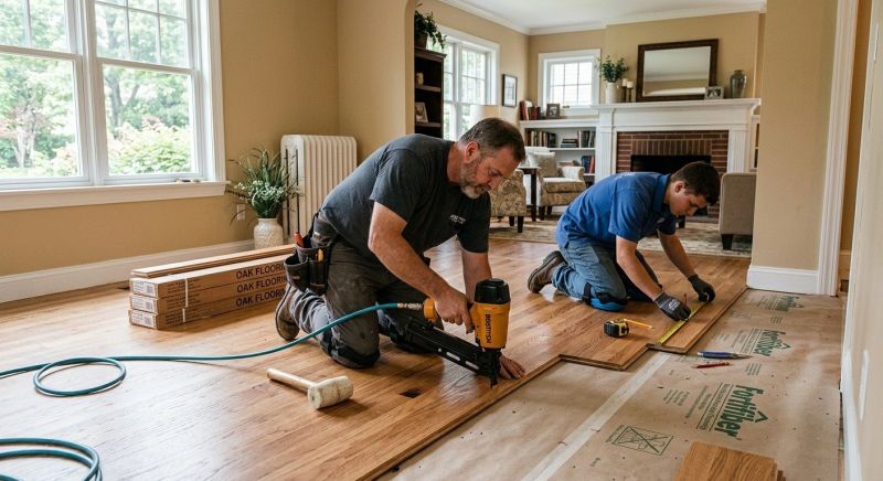 Oak Floor Installation in Coppell, TX