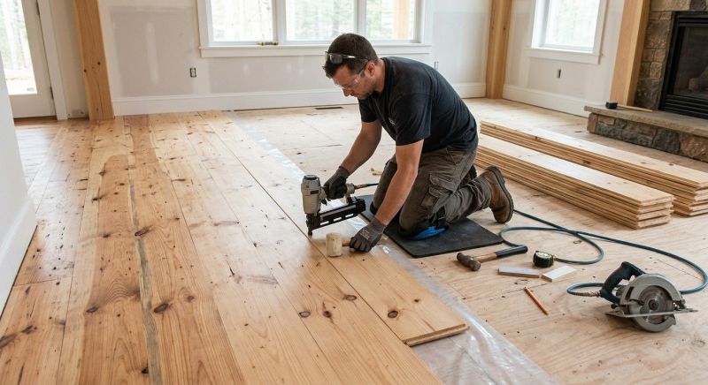 Pine Floor Installation in Mckinney, TX
