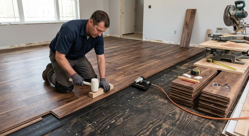 Walnut Flooring Installation in Mckinney, TX